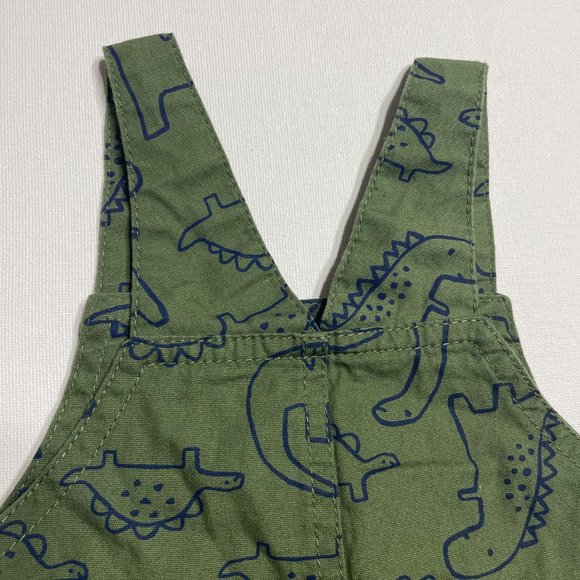 Baby Adaptive Dino Print Knit Overall - Picture 3 of 12